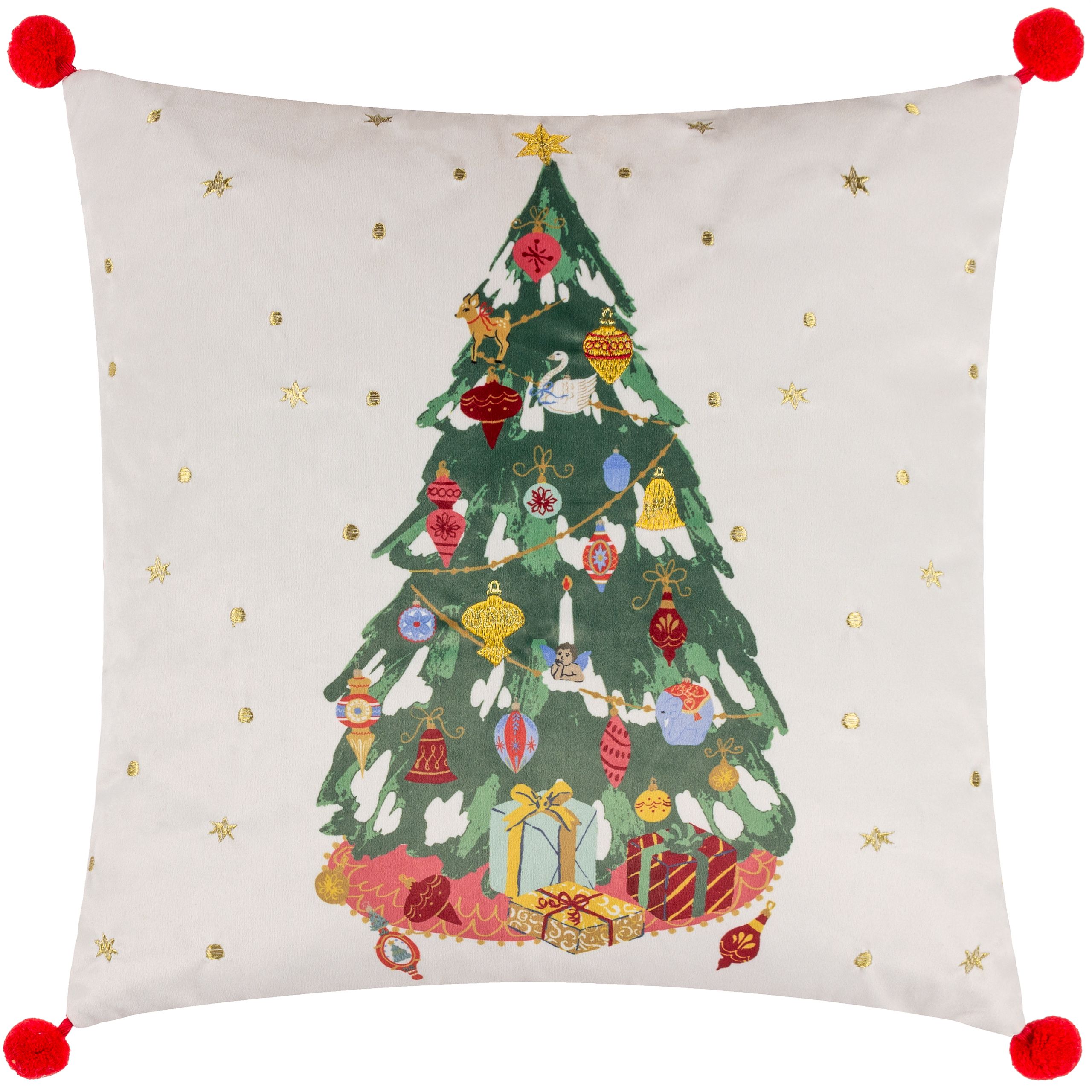 Furn Deck The Halls Tree Christmas Cushion