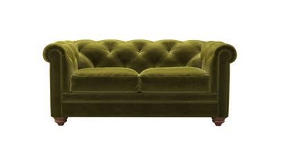 Patrick 2 Seat Sofabed in Olive Cotton Matt Velvet - sofa.com
