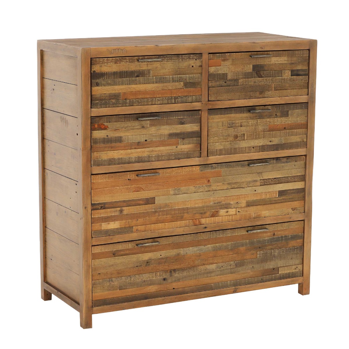 Charlie Reclaimed Wood 6 Drawer Chest Cabinet