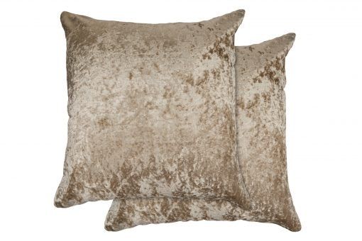New Edge Blinds Crushed Velvet Cushion Cover in Natural