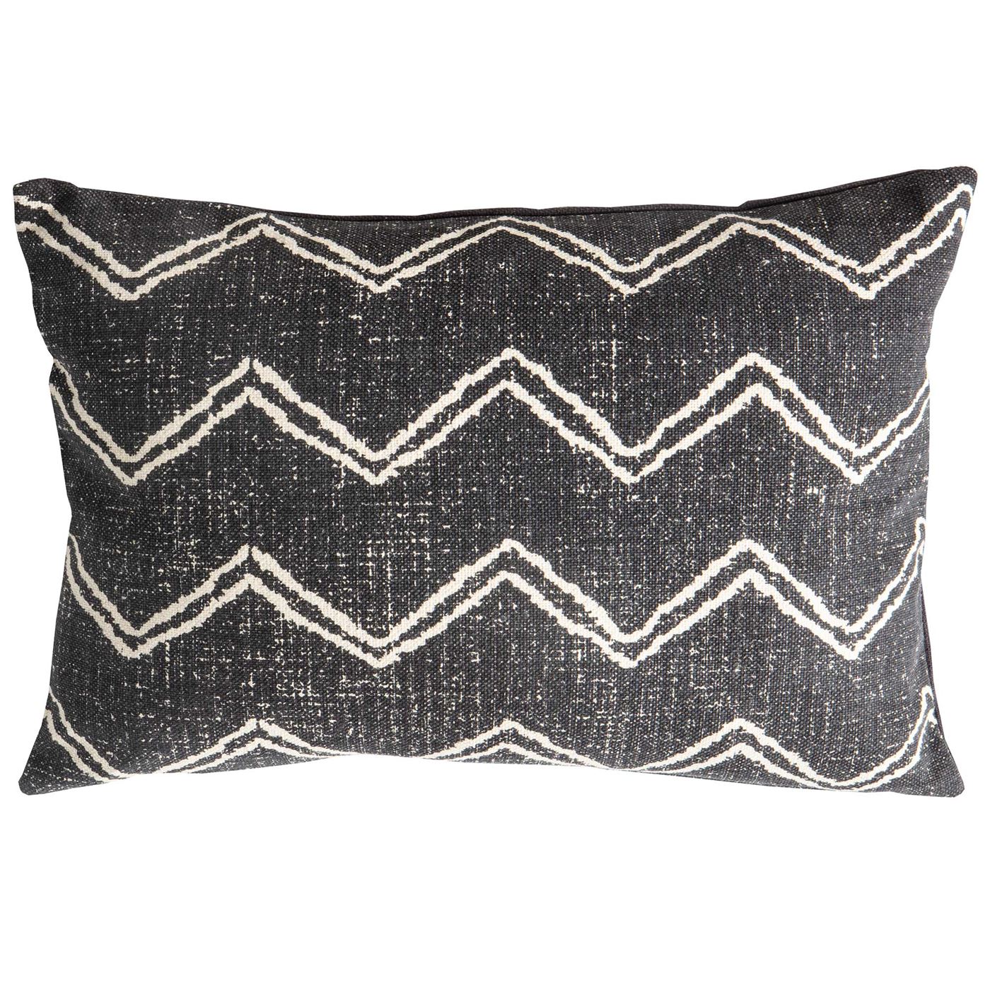 Zig Zag Cushion, Charcoal