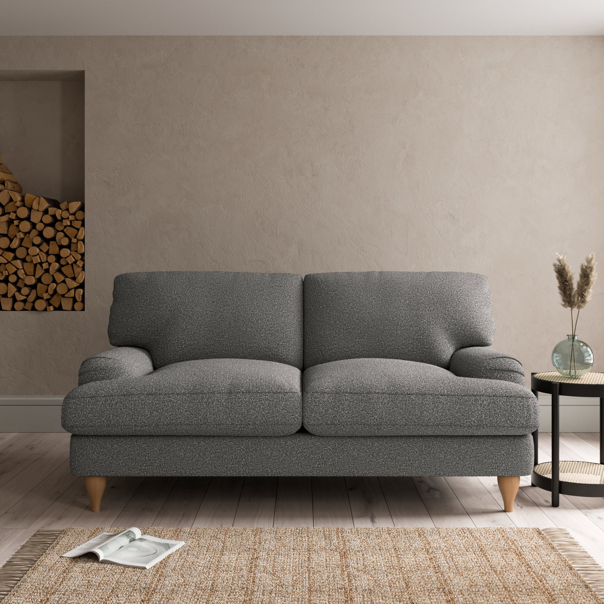 Darwin Cosy Marl 2 Seater Sofa Grey