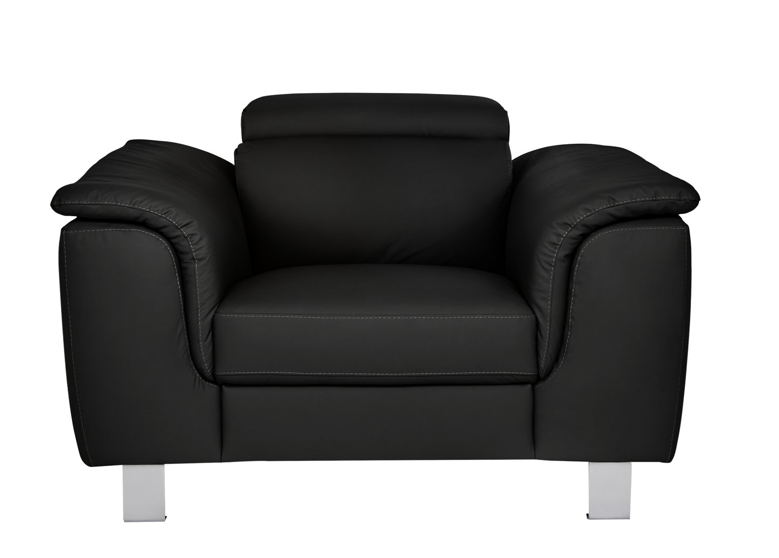 Argos Home Boutique Faux Leather Armchair - Black