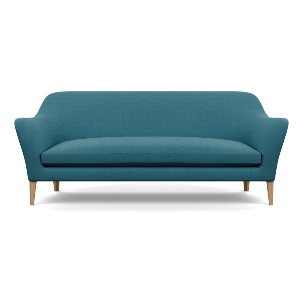 Heal's Wallis 4 Seater Sofa Brushed Cotton Cadet Tinted Ash Feet