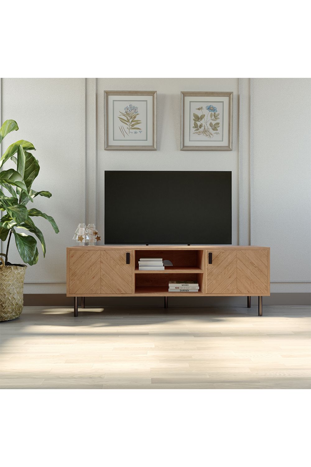 Seconique Leon 2 Door TV Unit in Natural