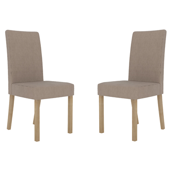 Melodie Beige Dining Chairs In Pair