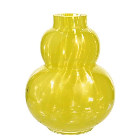 Hestia Yellow Confetti Glass Bubble Vase