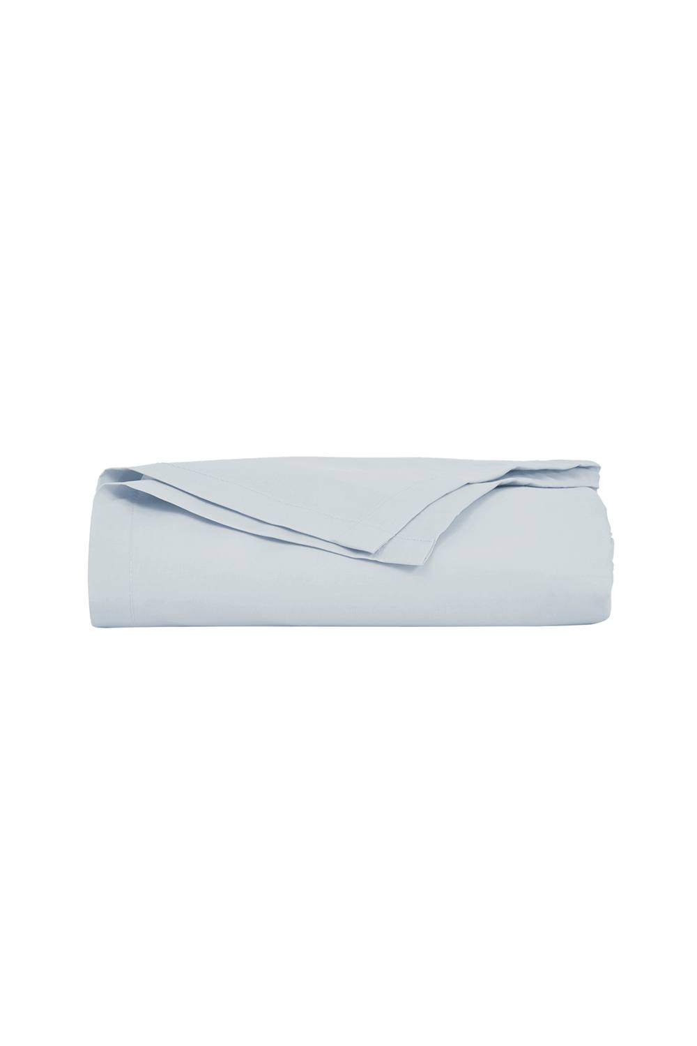 CHRISTY Pure Cotton Percale Flat Sheets in Pale Blue