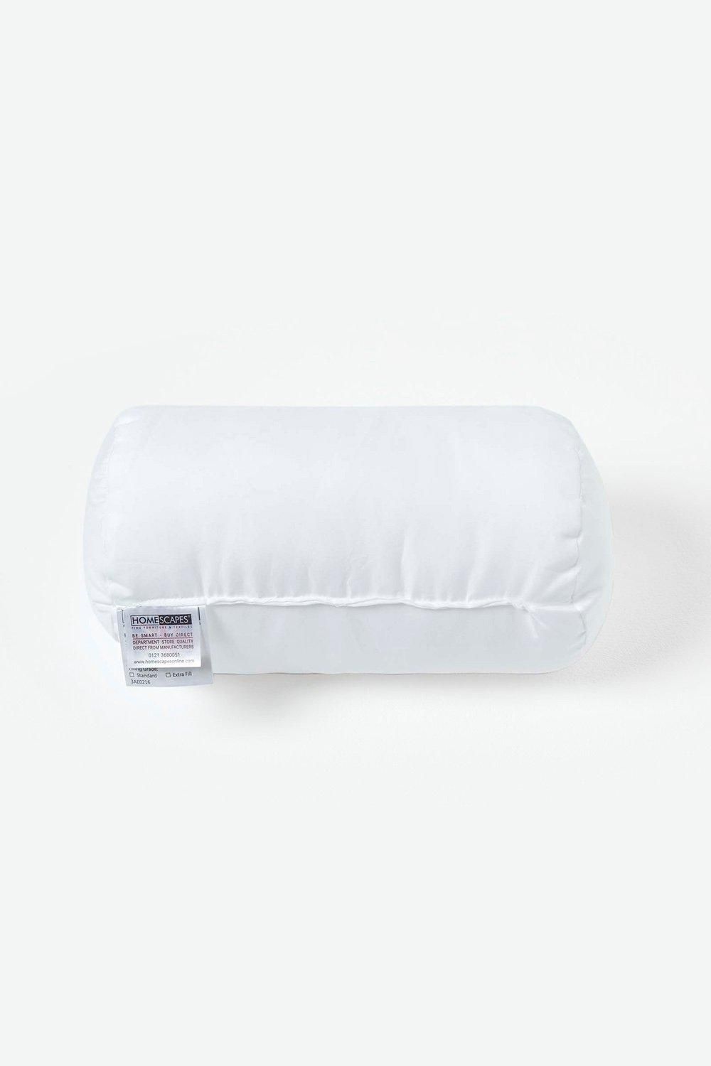Homescapes Super Microfibre Bolster Cushion - Luxury Cushion Filler & Inserts in White