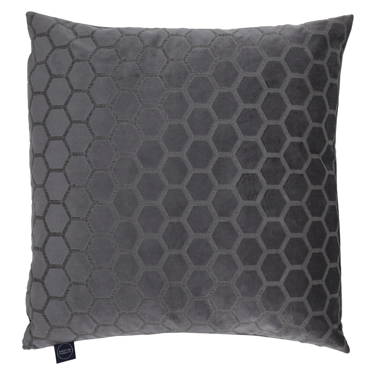 Honeycomb Slate Cushion, Square Fabric | Barker & Stonehouse