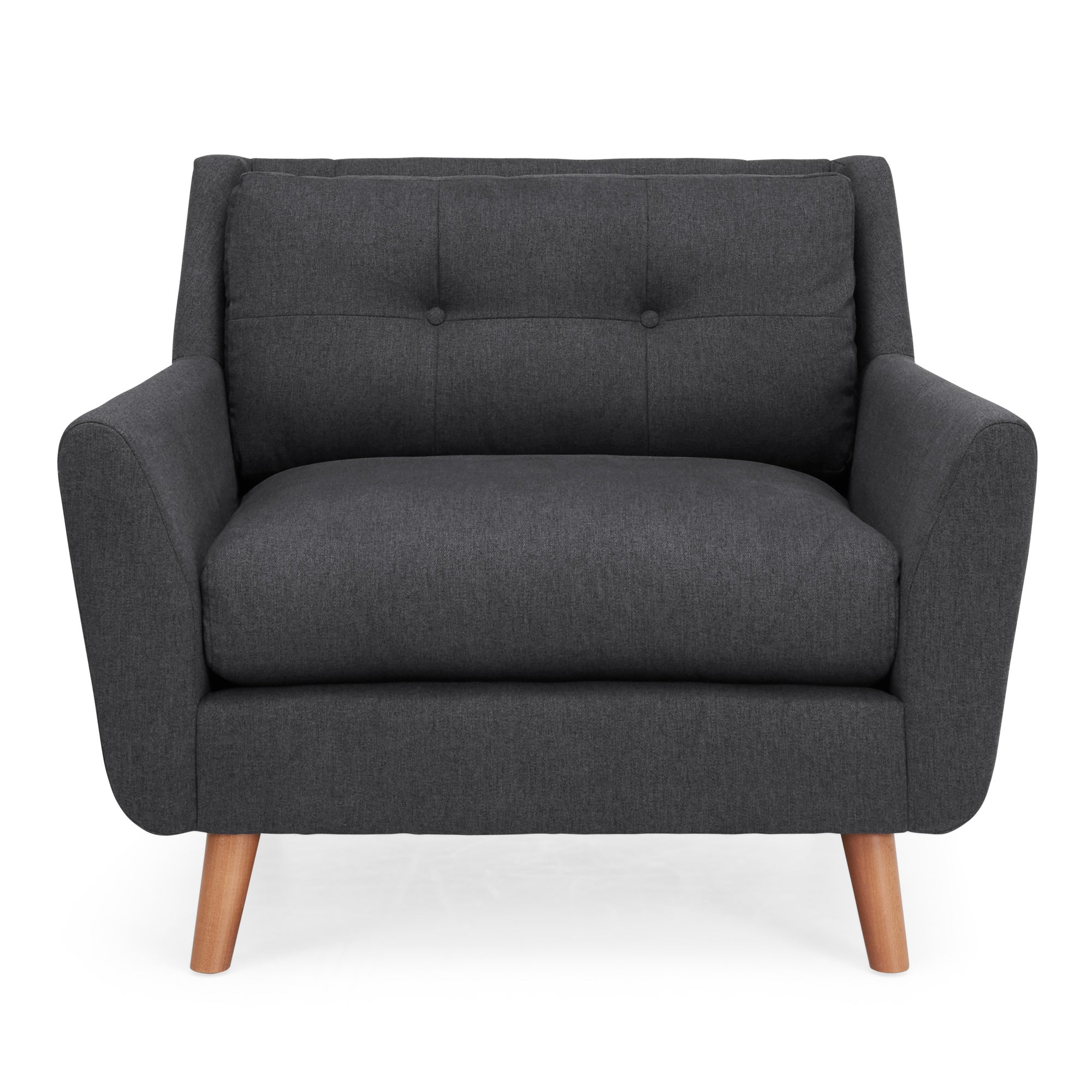 Halston Fabric Snuggle Chair Black