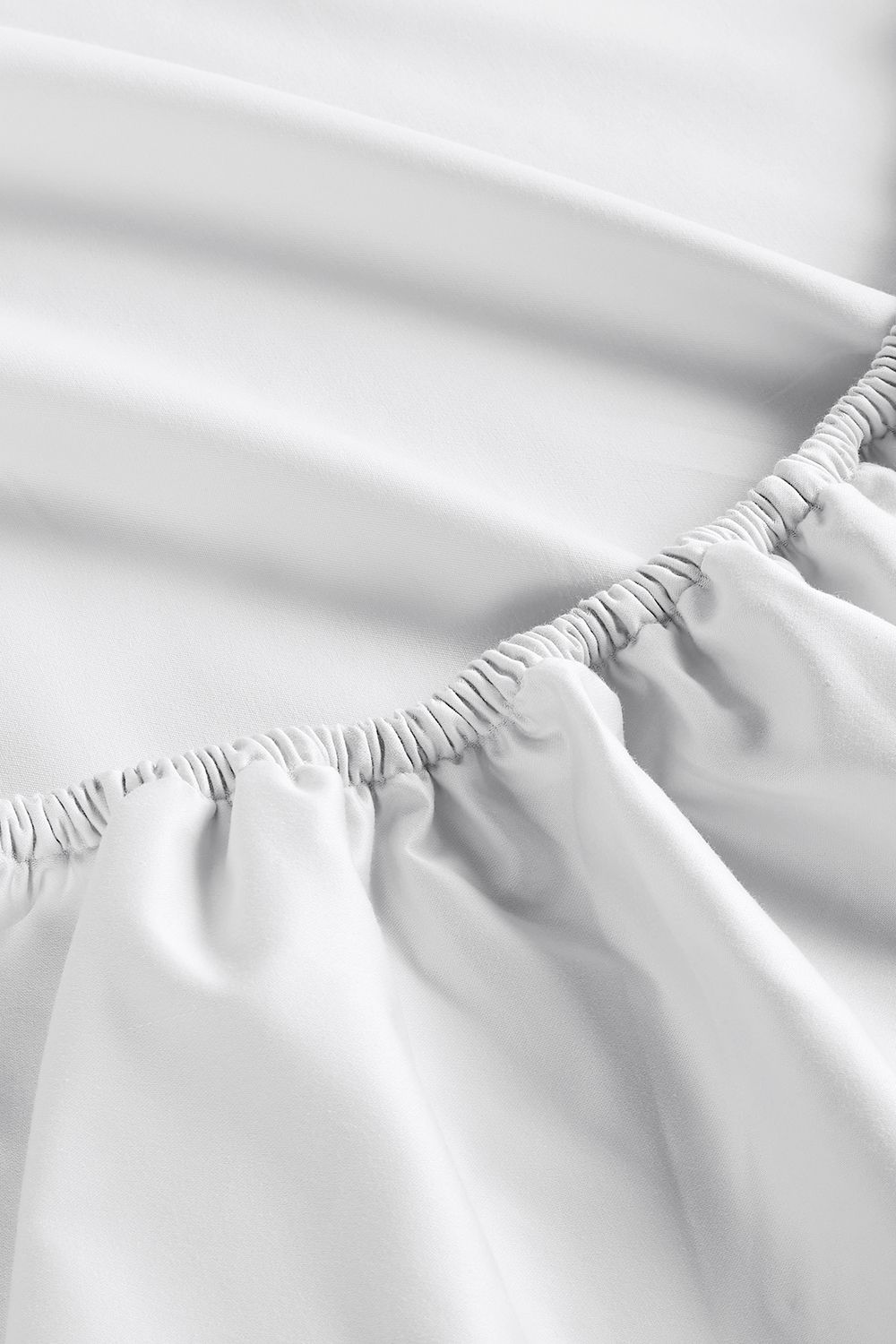 CHRISTY Premium Sateen Satin Soft Fitted Sheets in White