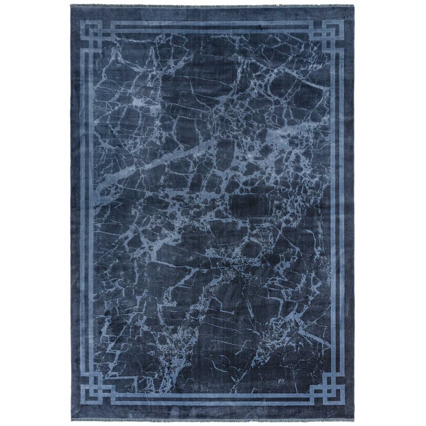 Zadana Rug, Blue with border