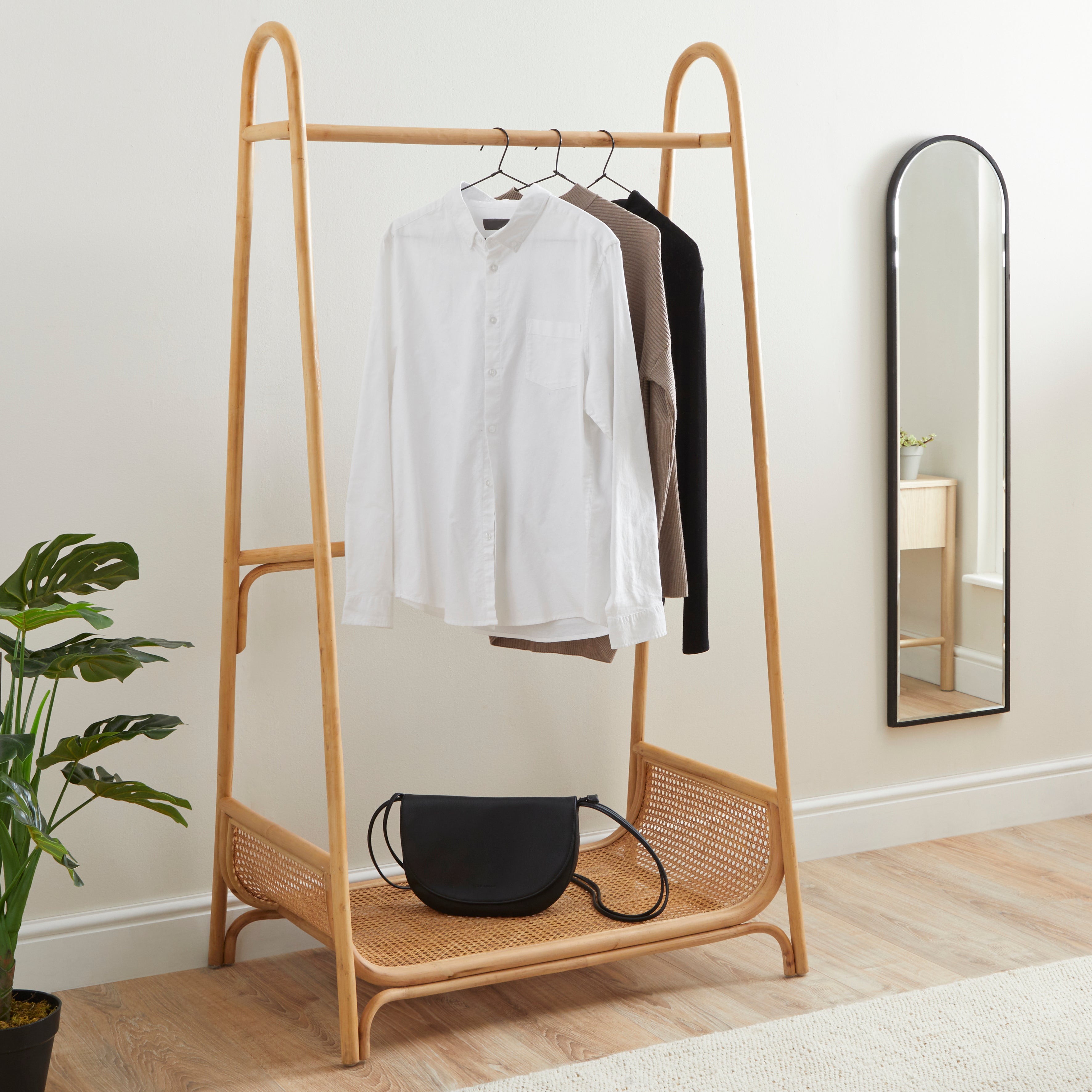 Cane Clothes Rail Bamboo