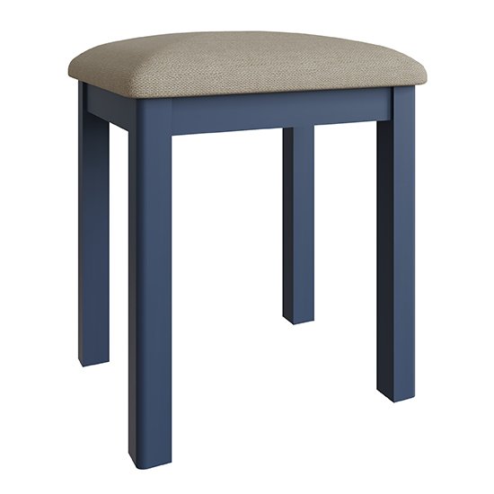 Rosemont Wooden Dressing Stool In Dark Blue