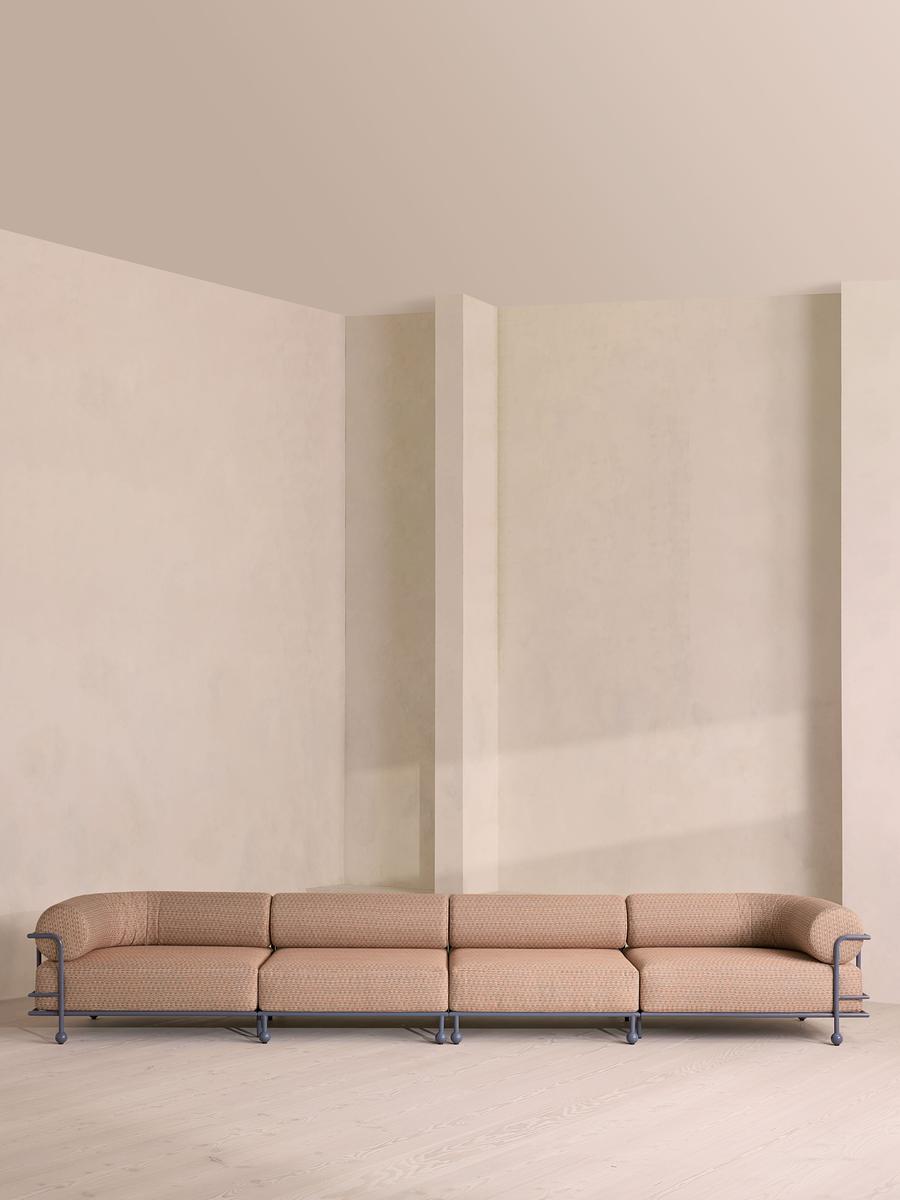 Gaspard 5-Seater Outdoor Sofa, Pierre Frey, Cassis