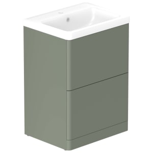 Nexa By VADO Veva Dawn Green Freestanding Vanity Unit & Ceramic Basin - 600mm