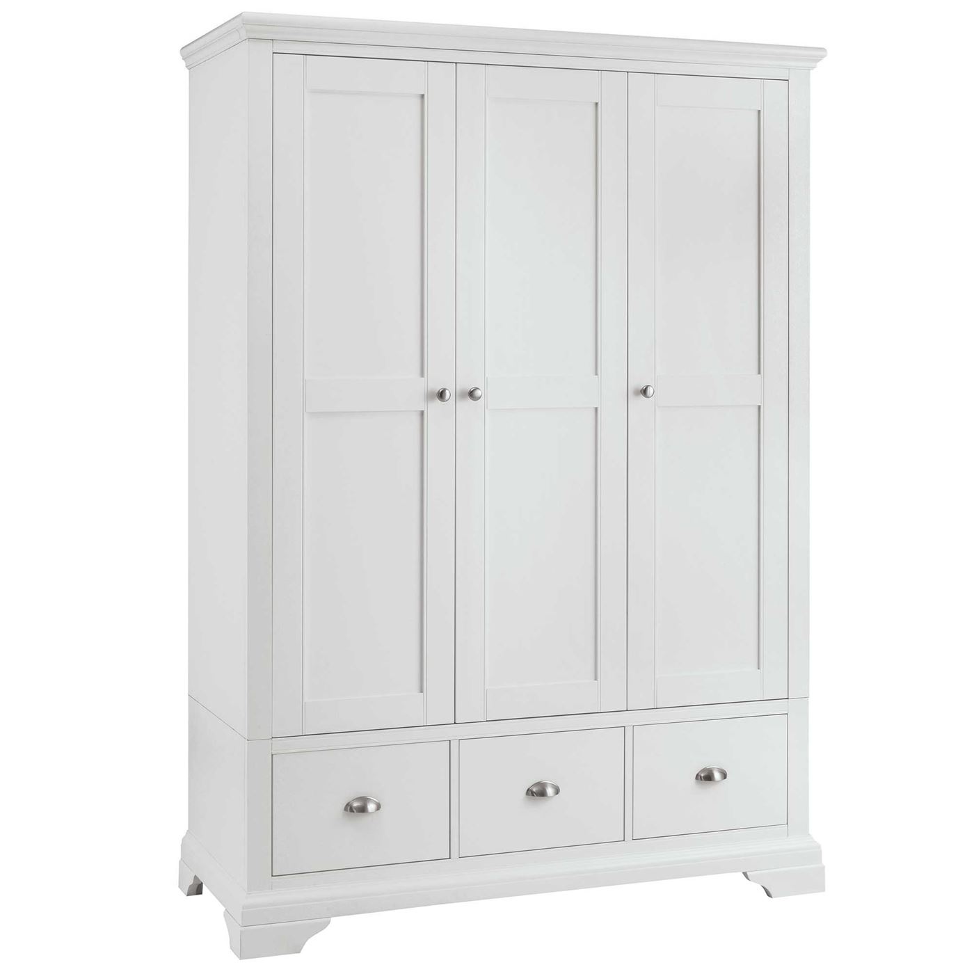 Carrington Triple Wardrobe, White