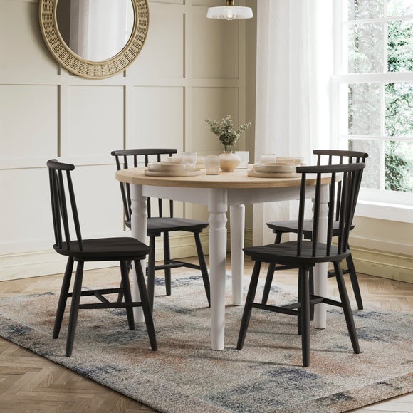 Pip 4-6 Seater Round to Oval Extendable Dining Table