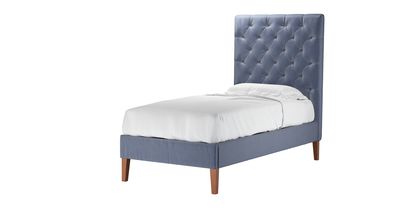 Rosalie 150cm Single Bed in Sapphire Smart Velvet - sofa.com