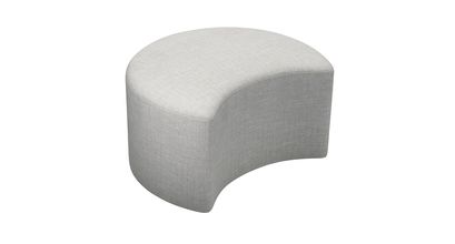 Luna Half Moon Footstool in Marble Silky Jacquard Weave - sofa.com