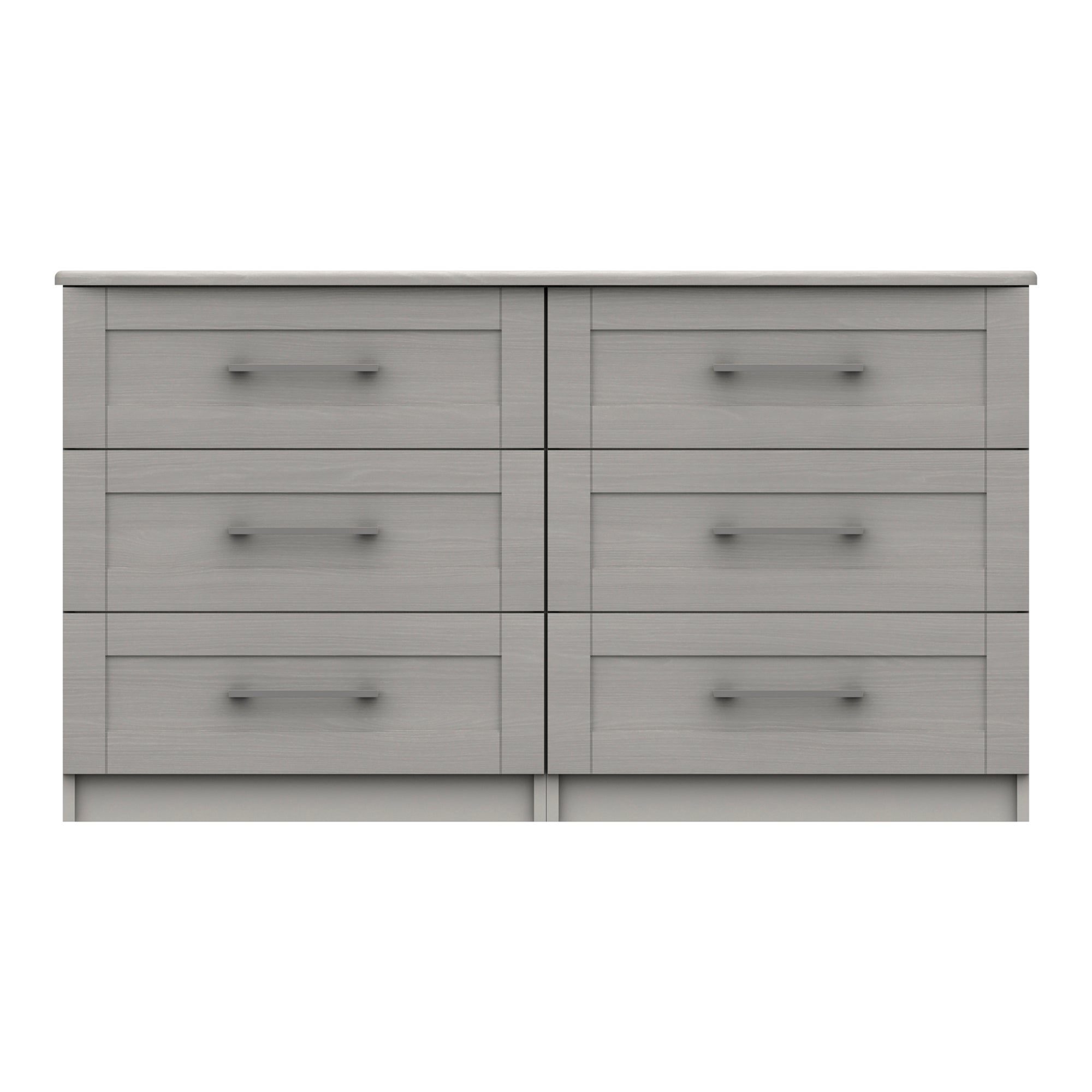Ethan Light Grey 3 Drawer Double Chest Grey