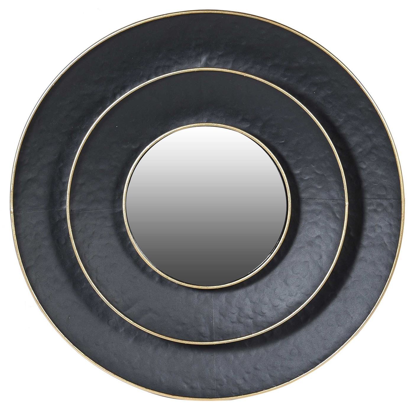 Black Tiered Mirror, Round Wood | Barker & Stonehouse