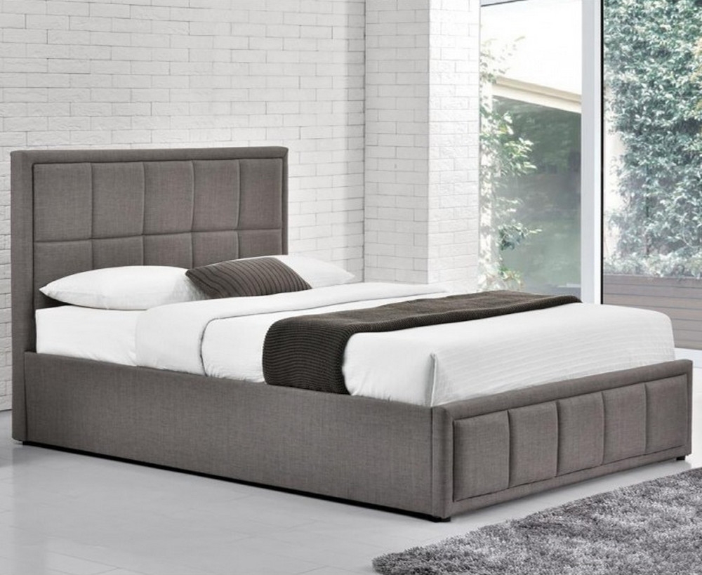 Hannover Grey Fabric Bed Frame - 4ft Small Double