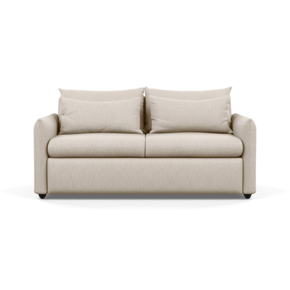 Heal's Pillow Sofa Bed Broad Weave Putty Black Feet