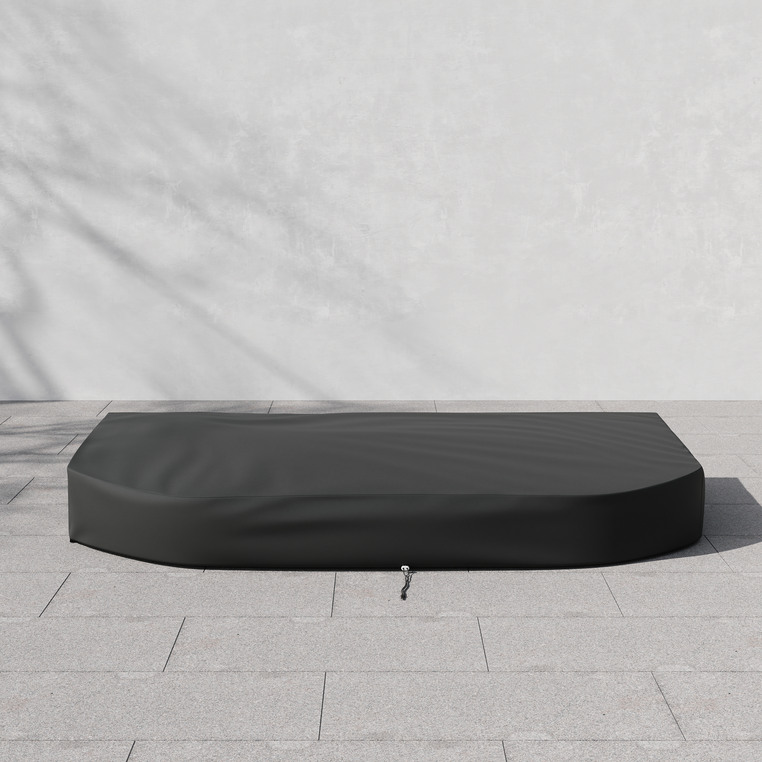 Waterproof 600D Patio Lounge Chair Cover Canvas Outdoor Furniture Cover in Black