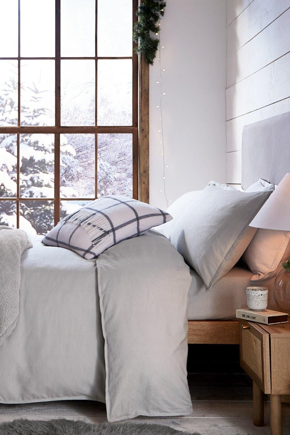 Murmur 'Laila Brushed Cotton' Fitted Sheet in Grey