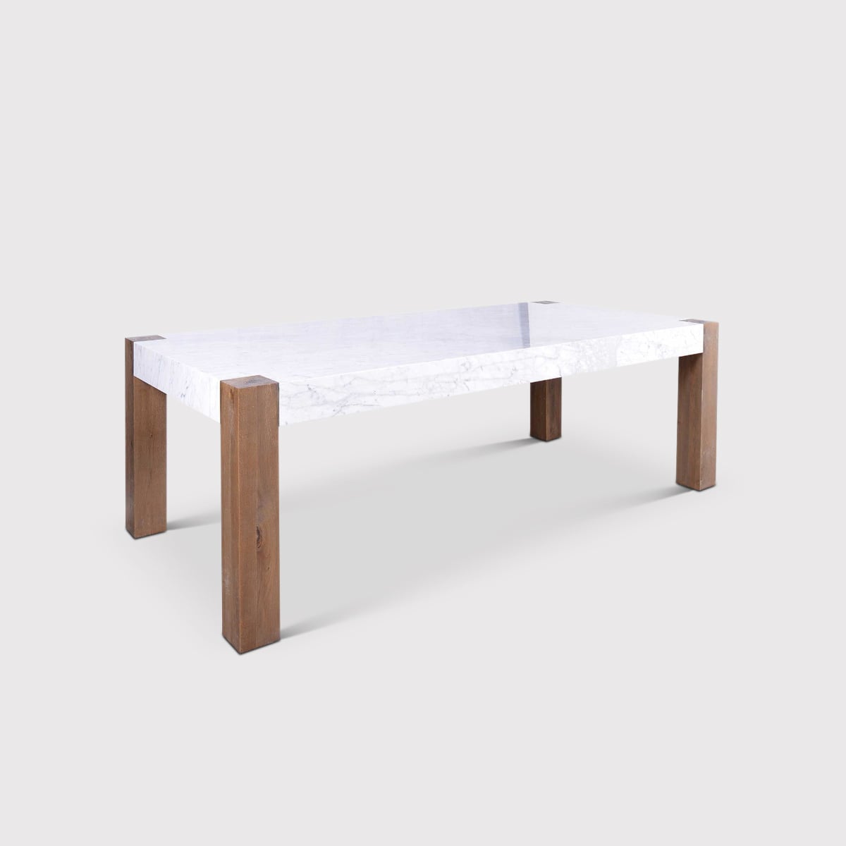 Timothy Oulton Junction Dining Table 180cm, White Marble | Barker & Stonehouse