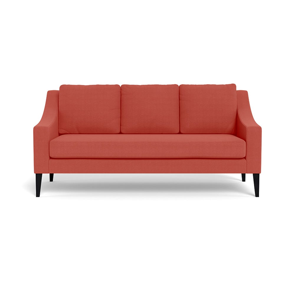 Heal's Richmond 3 Seater Sofa Linen Grenadine Black Feet