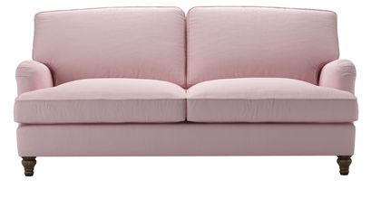 Bluebell 3 Seat Sofa Bed in Powder Pink Brushed Linen Cotton - sofa.com