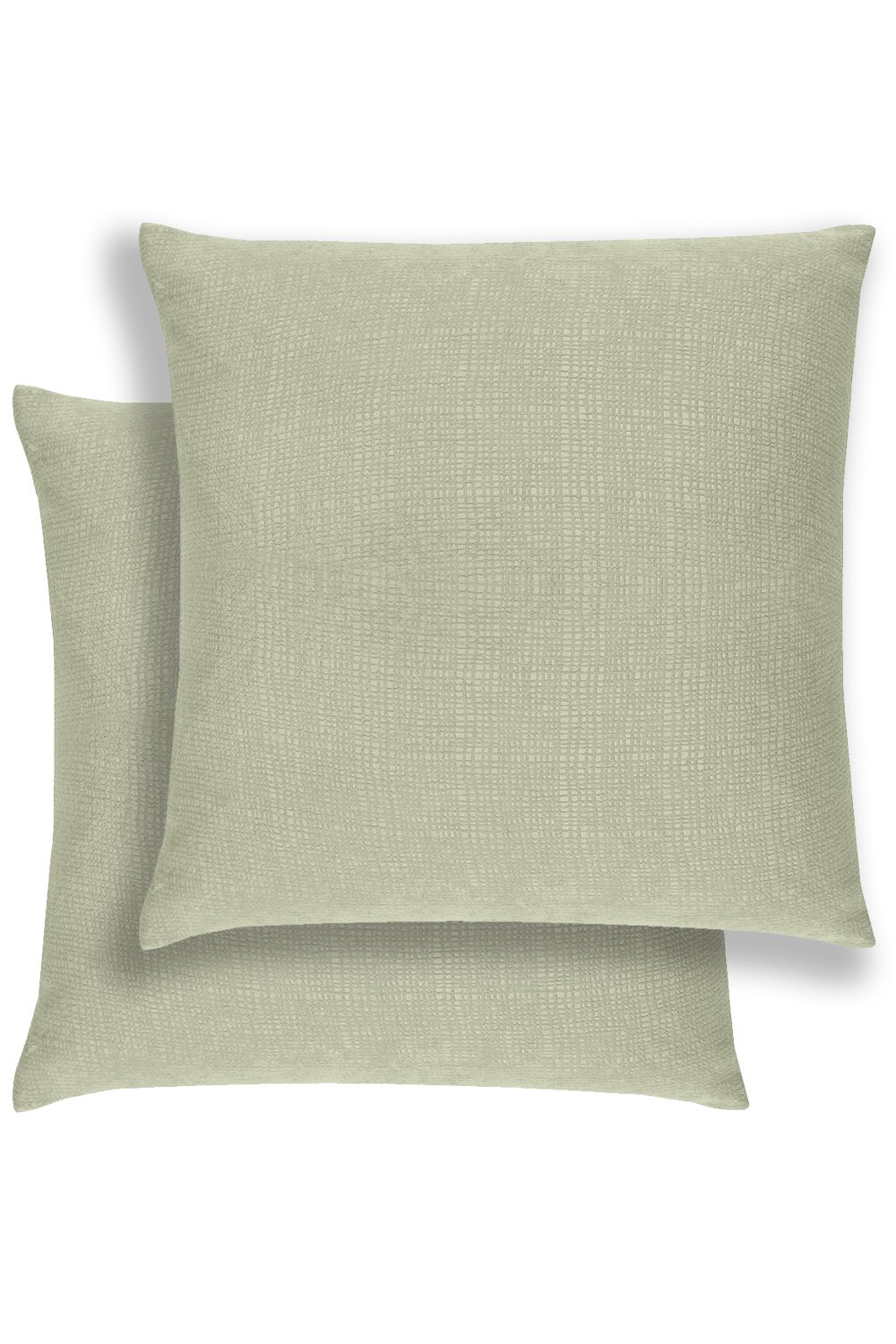 Enhanced Living Pair of Matrix Textured Double Sided Zip Opening Piped Edge Cushion Covers - 43x43cm - Cases Only in Green