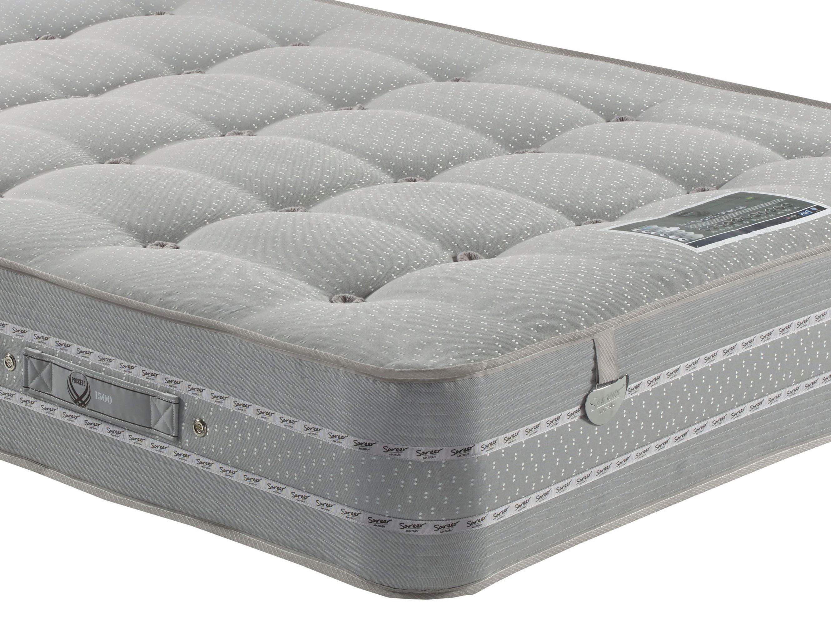 Sareer Furniture Limited Sareer Pocketo 1500 Pocket Sprung Memory Foam mattress in Grey