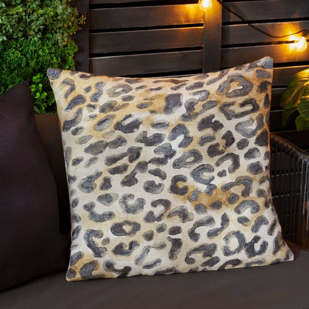 Paoletti Leopardis Leopard Woven Outdoor Cushion