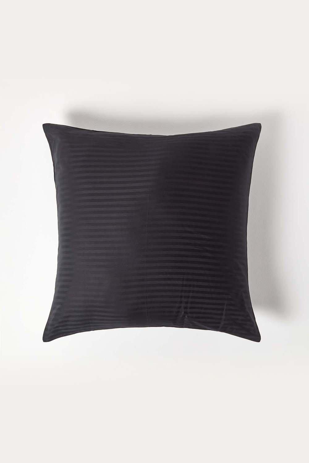 Homescapes Continental Egyptian Cotton Pillowcase 330 TC, 80 x 80 cm in Black