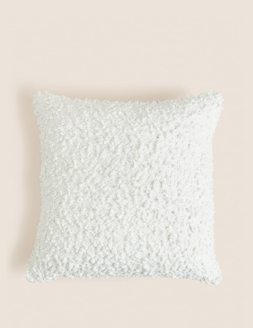 M&S Pure Cotton Boucle Cushion Cream