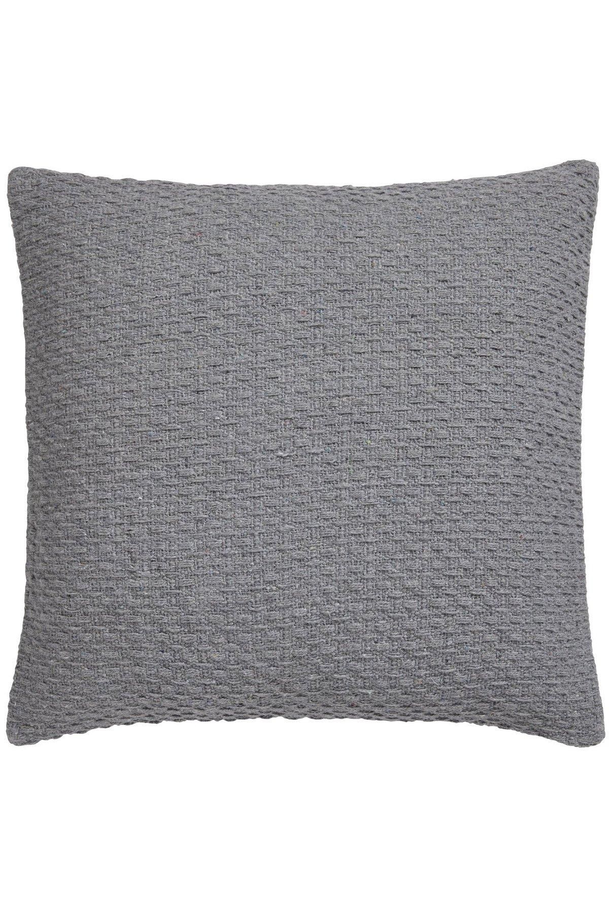 Drift Home 'Hayden' Filled 100% Cotton Basket Weave Cushion in Grey
