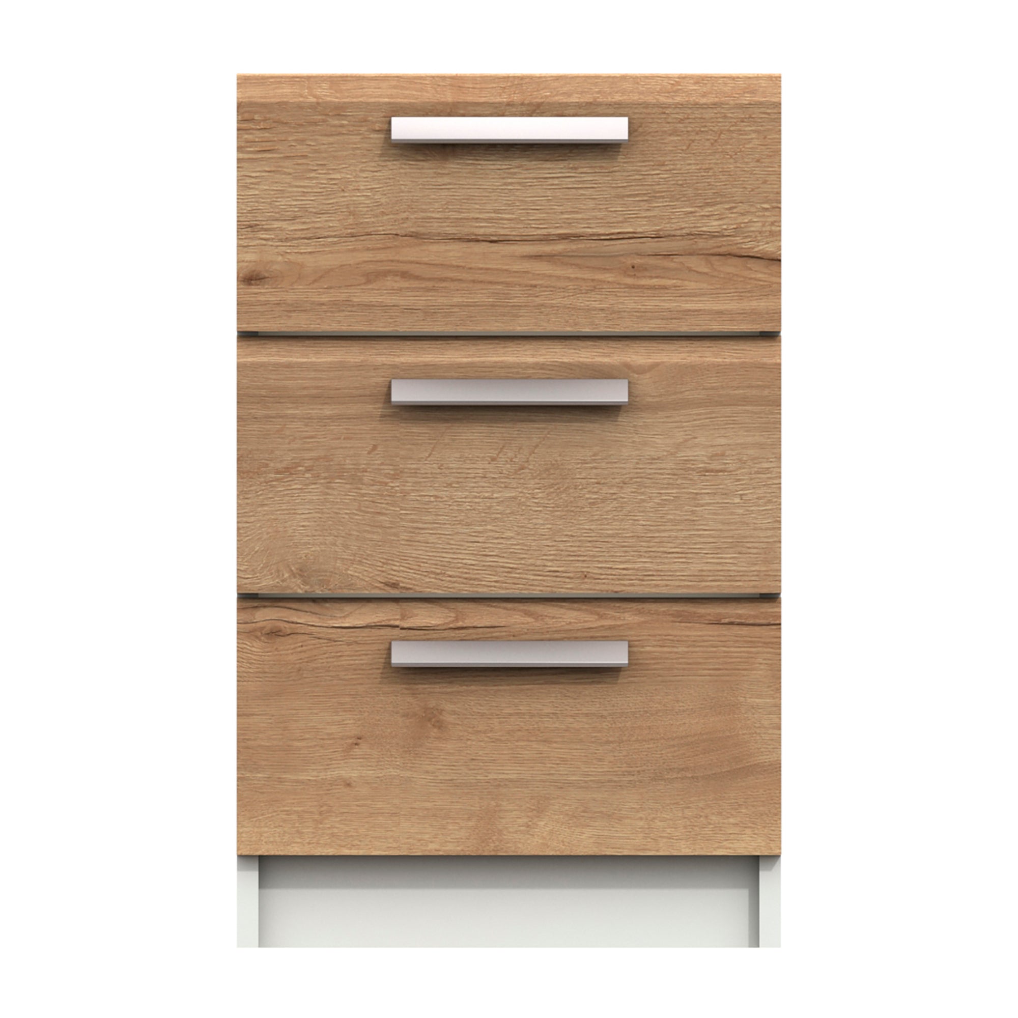Piper 3 Drawer Bedside Table Brown