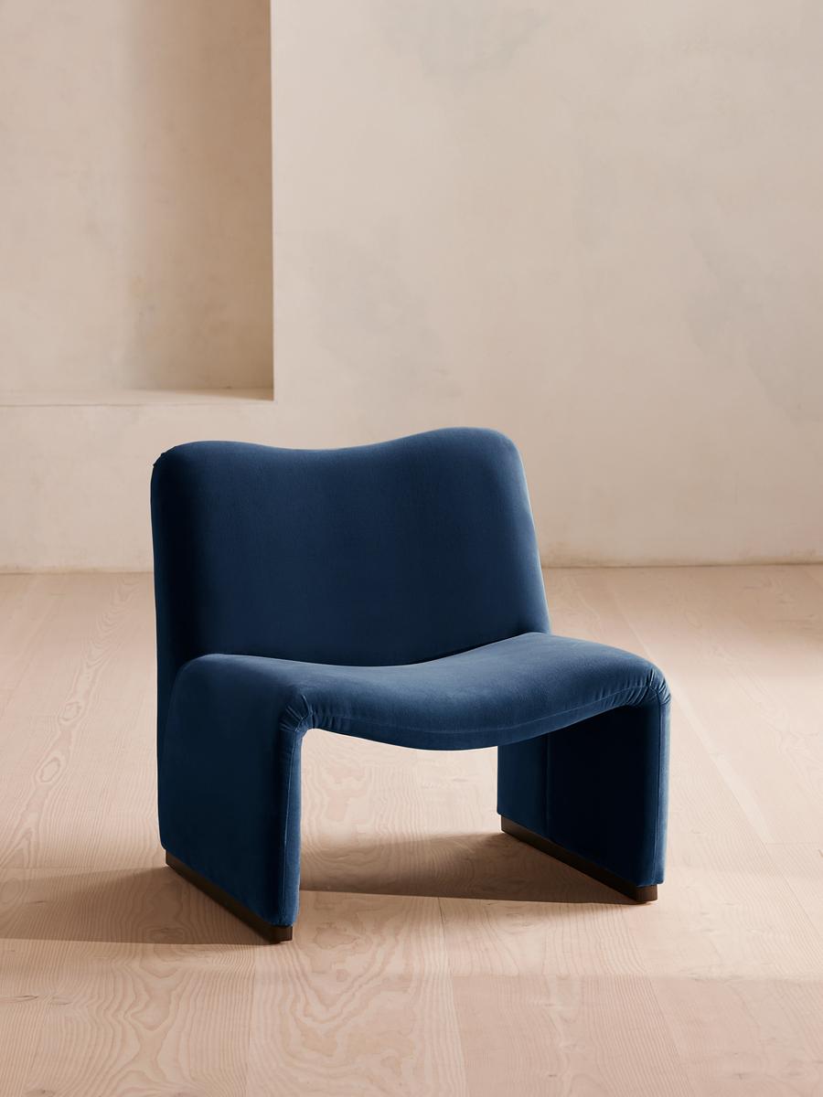 Lovett Armchair, Velvet, Royal Blue