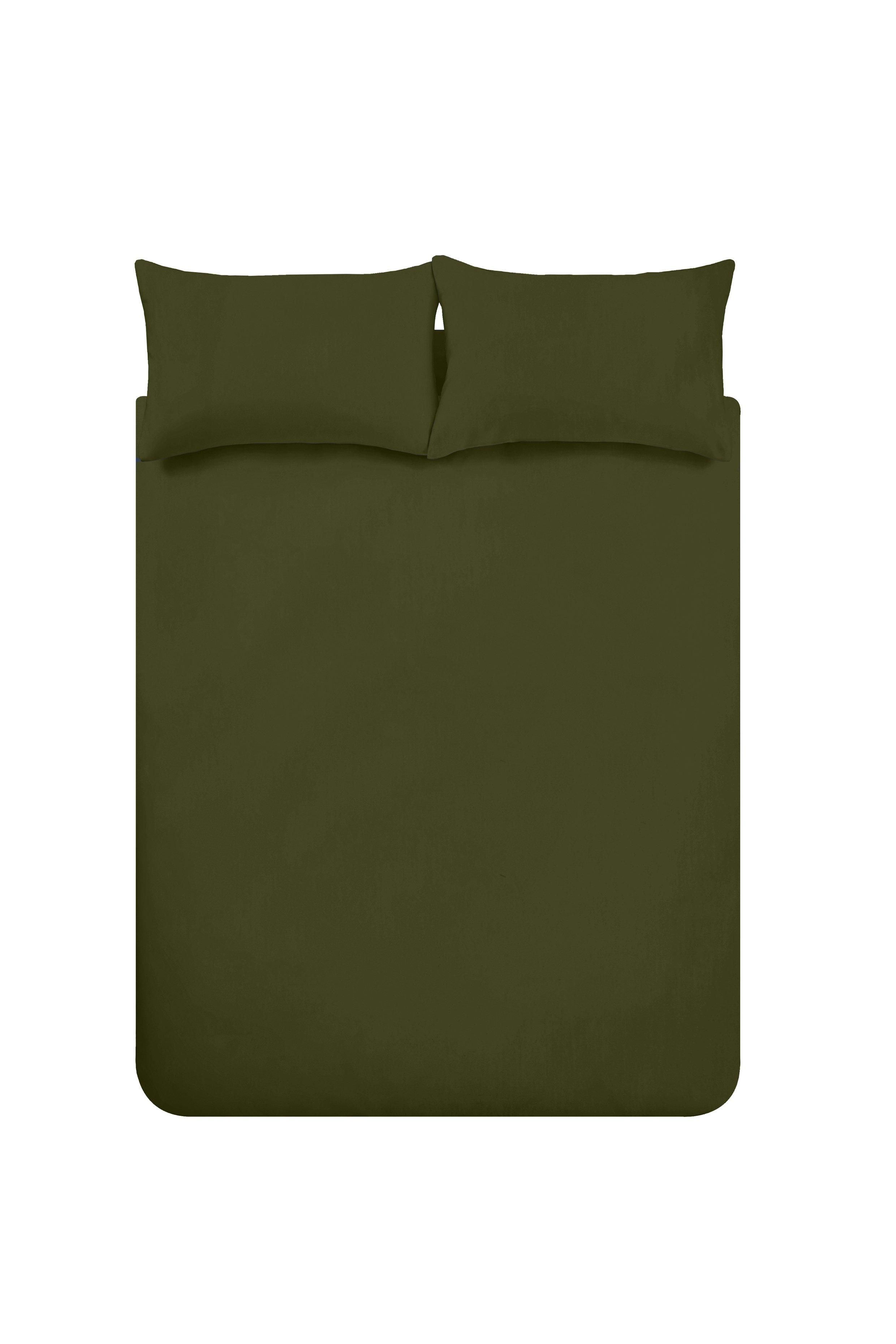Catherine Lansfield 'Brushed Cotton' Duvet Cover Set in Green 4
