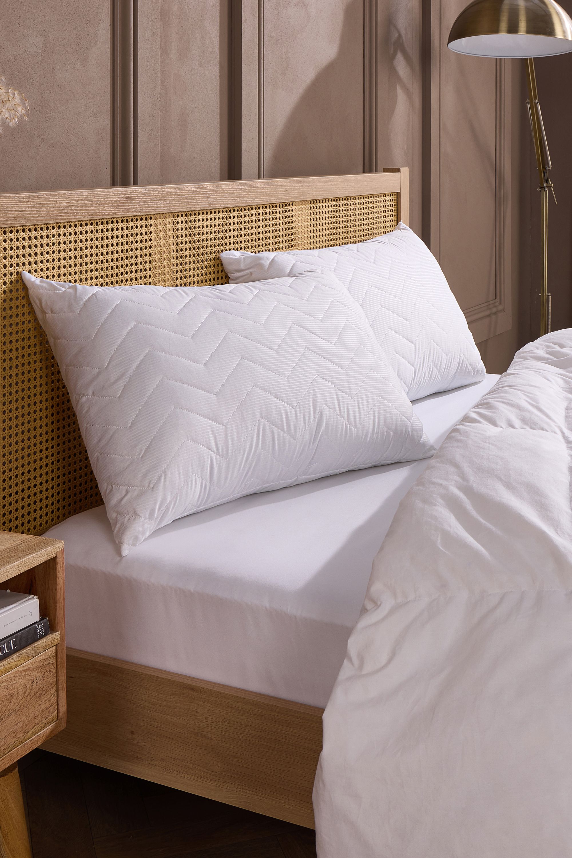 Snuggledown Scandi Rebound Pillow, Firm Support, 2 Pack in White