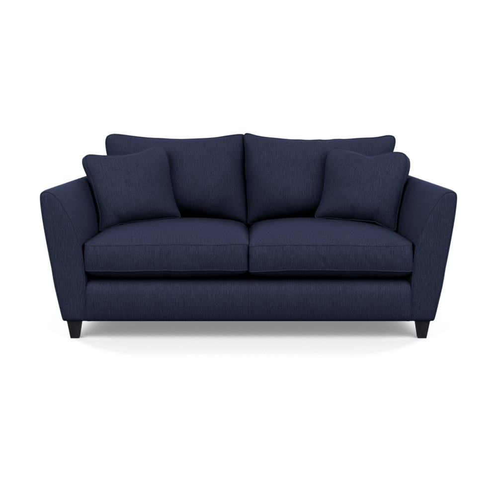 Heal's Torino 3 Seater Sofa Smart Linen Navy Black Feet