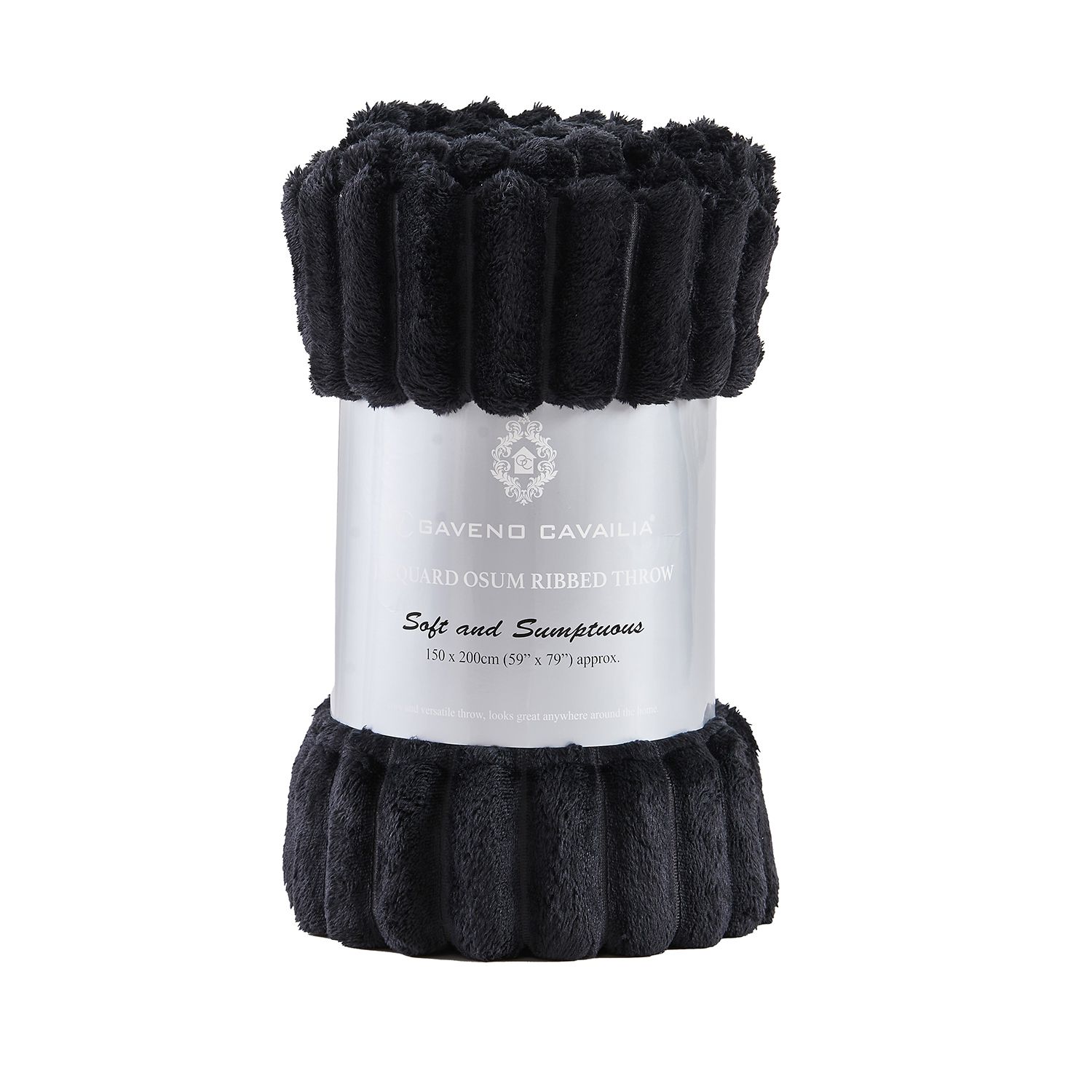 GAVENO CAVAILIA Osum Ribbed Throw in Black