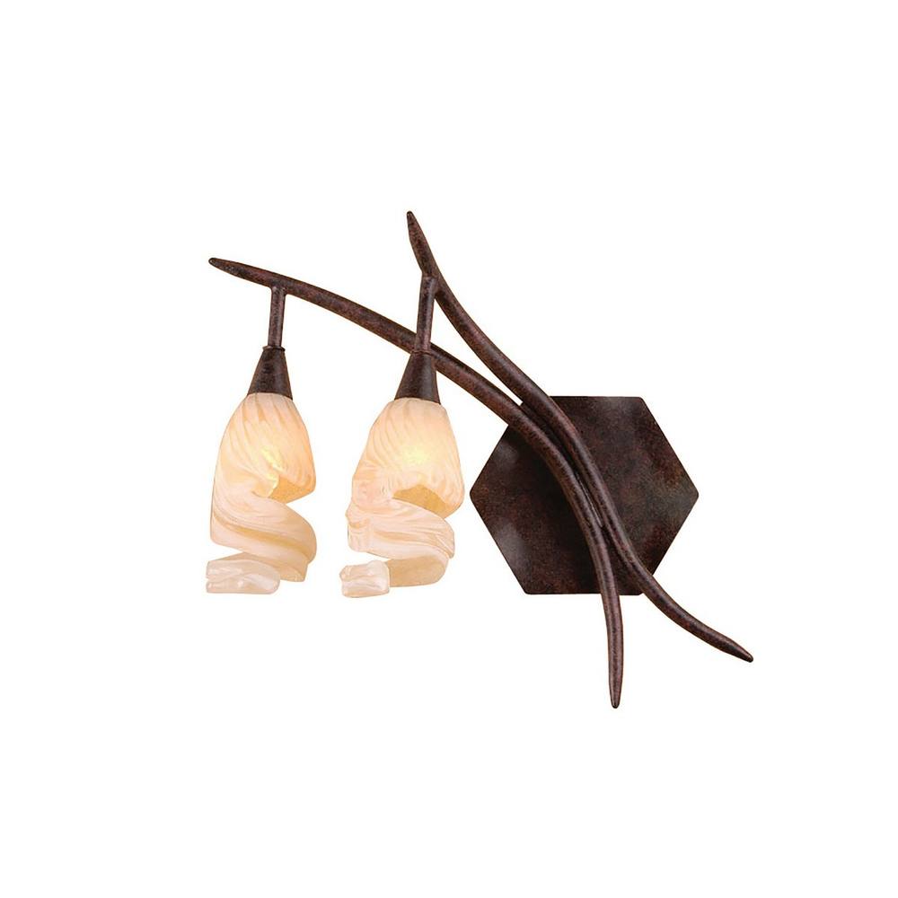 Netlighting (0017 005) Gaudi Wall Lamp Left Switched 2 Light G9 BrownBlack Oxide in Brown