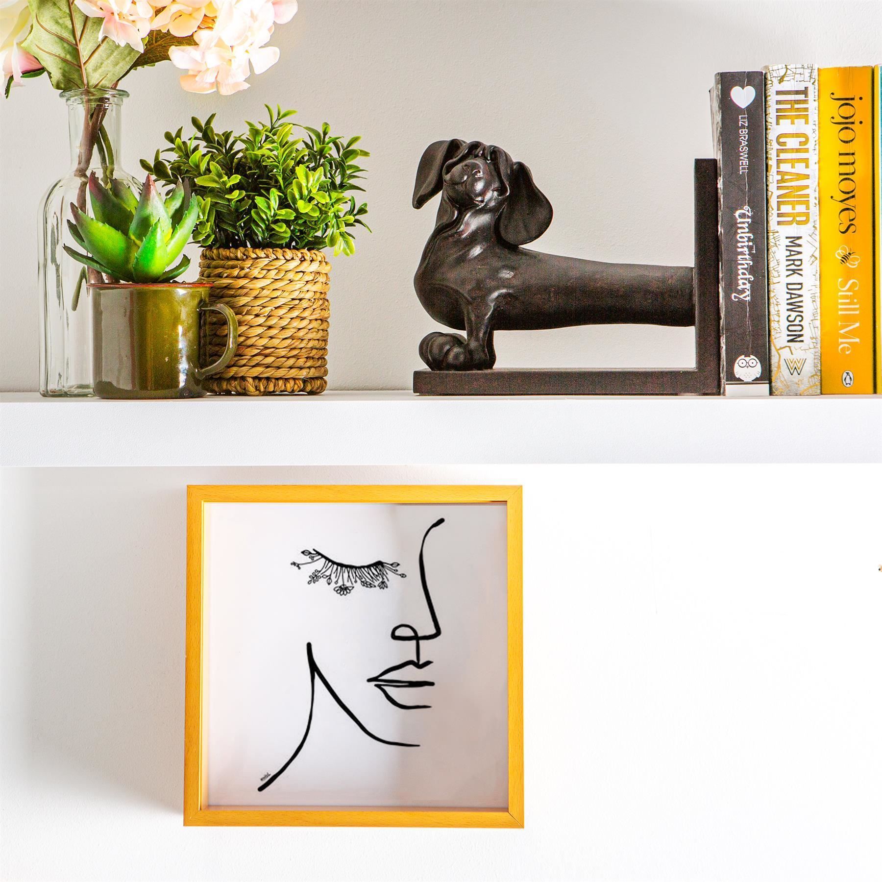 Nicola Spring 3D Deep Box Photo Frames - 8 x 8" - Pack of 5 in Light Brown 5
