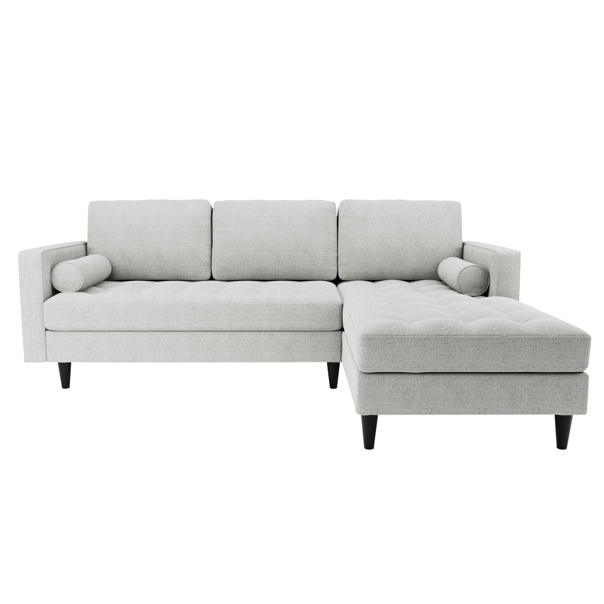 Zoe Boucle Left Hand Corner Sofa Light Grey