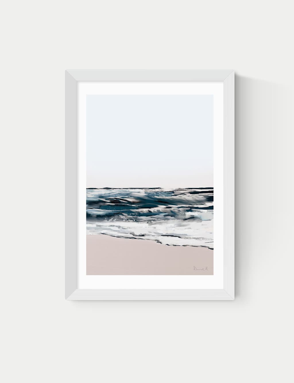 East End Prints Seashore Framed Art Print White